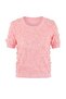 Pembe Üç Boyutlu Çiçek Detaylı ve Tüllü Triko Bluz TWOSS26BZ00128 - 10