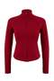 Kırmızı Fırçalı Soft Kumaş Baş Parmak Delikli Örme Spor Ceket THMAW26SK00012 - 5