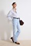 Buz Mavisi Yüksek Bel Comfort/Esnek İspanyol Paça Flare Jeans TWOAW26JE00047 - 2