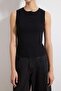 Siyah Fitted/Vücuda Oturan Kolsuz Düğmeli Crop Fitilli Esnek Örme Bluz TWOSS26BZ00330 - 3