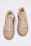Koyu Bej Renk Bloklu Retro Kadın Sneaker TAKSS26SN00006 - 2