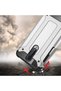 Poco X2 Compatible - Case Double Layer Protective Crash Military Tank Case - Gray - 4