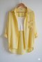 Women's Yellow Oversized Linen Shirt 100% Cotton