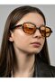 Lodin Leopard Frame Orange Glass Small Tinted Glass Sunglasses Unisex (for Small Medium Faces) - 5