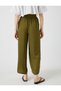 Wide Leg Pants with Tie Waist, Satin Look - 4