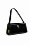 Black Shoulder Bag with Gold Detail - 2