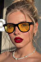 Unisex Black Yellow Classic Vintage Sunglasses - 4