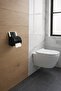 Adhesive Toilet Paper Holder Hanger with Refill Black 3011