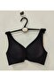 Women's Laser Cut Black Bra with Removable Pads -1231
