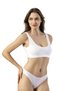 Camisole Wide Strap Padded Women's Bustier White Ribbed Gathering Effect Daily Comfort - 5