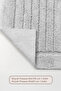 Luin Bathroom Rug Set Cotton 2 Pieces (60X100 cm) Gray - 3