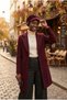 Velvet Hat with Buckle Detail, Burgundy Ready-To-Wear Turban Hijab Bonnet, Suitable for Medical Use - 7