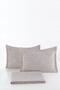 Petra Bedspread Set Double Size Linen Look 3 Pieces (240X230 cm) Ecru - 4