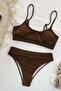 High Waist Ribbed Fabric Bikini Bottom - 4