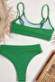 High Waist Twill Bikini Bottom - 4