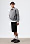 Oversized Polo Neck Sweatshirt Smoked - 2