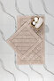 Frio Bathroom Rug Set Cotton 2 Pieces (60X100 cm) Beige