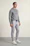 Men's Gray Standard Fit Regular Cut Pocket Zippered Elastic Leg Jogger Sweatpants - 2