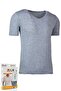 Men's V-Neck Modal Cotton Gray Body T-shirt - 4
