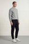 Black-Anthracite Men's 2-Piece Sweatpants with Elastic Legs - 4