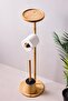 Soho Bamboo Pedestal Toilet Brush and Paper Holder Set - 4