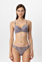 Women's Royal Gray 4031 Milan Underwire Supported Lace Bra Suit - 2