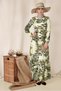Skirt Tie Patterned Dress 4967 - 3