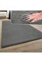 Bathroom Rug Plush Fleece Carpet Oval Anthracite - 4