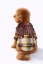Small Breed Yellow Plaid Dog Shirt with Burgundy Leather Detail – Stylish, Comfortable, Dog Apparel for Small Breeds - 4