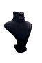 London Model Suede Fabric Black Color 28/22 cm Set Necklace-Earrings-Ring Display Mannequin - 4