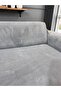 Soft Welsoft Elastic Sofa Cover for 3 Seater |   Non-Slip, Flexible and Washable Sofa Cover Gray - 3