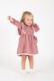 Girl's Seasonal and Winter Pink Salopet Dress with Bag and Lace (2-3-4-5 Years) - 2