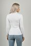 Women's White Long Sleeve Half Turtleneck Body - 6