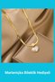 Venetian Pearl Heart Necklace Italian Chain Steel Gold |   Mother's Day Gift |   Woman