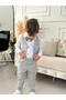 Baby Boy Set with Gray Striped Vest