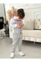Baby Boy Set with Gray Striped Vest - 4