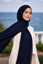 Bamboo Cashmere Cotton Shawl ◇   Navy Blue ◇   No-Iron Wrinkle-Free Texture ◇   Non-Slip Breathable Lightweight Fabric