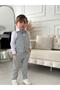Baby Boy Set with Gray Striped Vest - 5