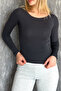 Women's Boat Neck Long Sleeve Bodysuit 21897 - 3