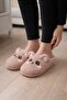 Teddy Bear Women's House Slippers Winter Slippers Rubber Soundless Sole - 6