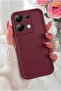 Redmi Note 13 Pro 5g Case with Camera Protection, Soft Textured, Shock-Absorbing, Burgundy Silicone Cover