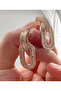 Steel Ring Zircon Stone Earrings Do Not Tarnish. - 4