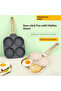 4-Hole Egg Pan 18cm Grey - Nonstick Granite Coated Breakfast Maker - 3