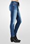 Women Stretch Fit Washed Stretchable Denim, Blue - 3