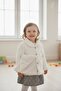 Girl's White Coat/Jacket with Collar - 3