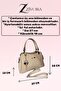 Women's Quilted Hand and Shoulder Bag with Gold Heart Key Accessory and Adjustable Strap - 3