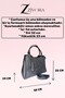 Large Size Women's Shoulder and Hand Bag with Patterned Stitching Detail - 3