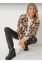 Women’s Leopard Printed Soft-Textured Knit Cardigan - 7