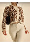 Women’s Leopard Printed Soft-Textured Knit Cardigan - 4