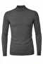 Anthracite Slim Fit Half Turtleneck Stretch Fabric Slim Knitwear Men's Half Turtleneck Sweater 2505502 - 5